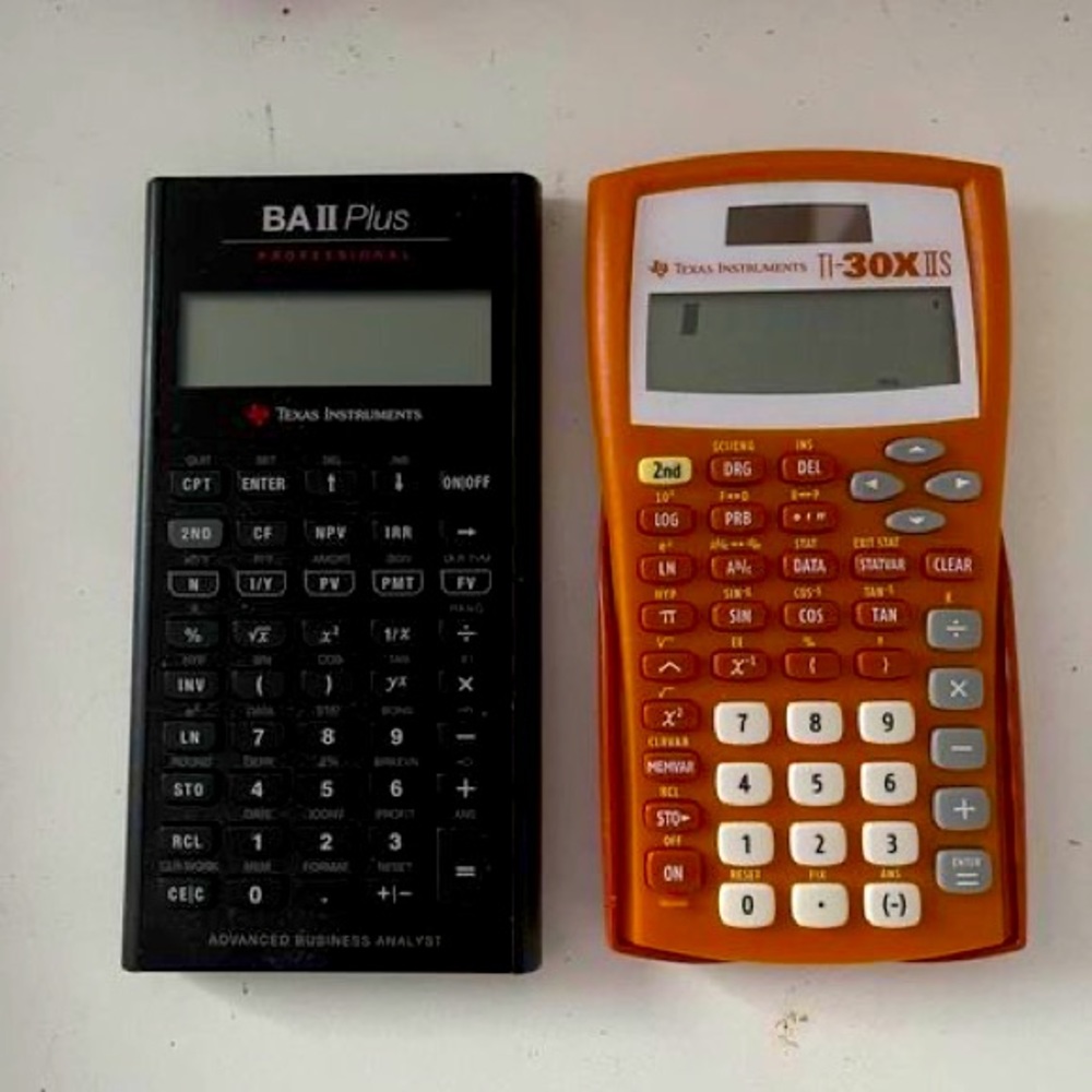 TWO Texas Instruments calculators